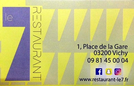 Restaurant LE 7 à Vichy